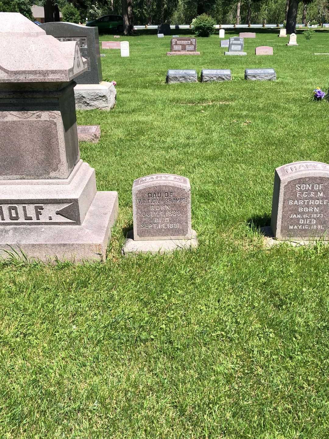 Marian E. Bartholf's grave. Photo 2