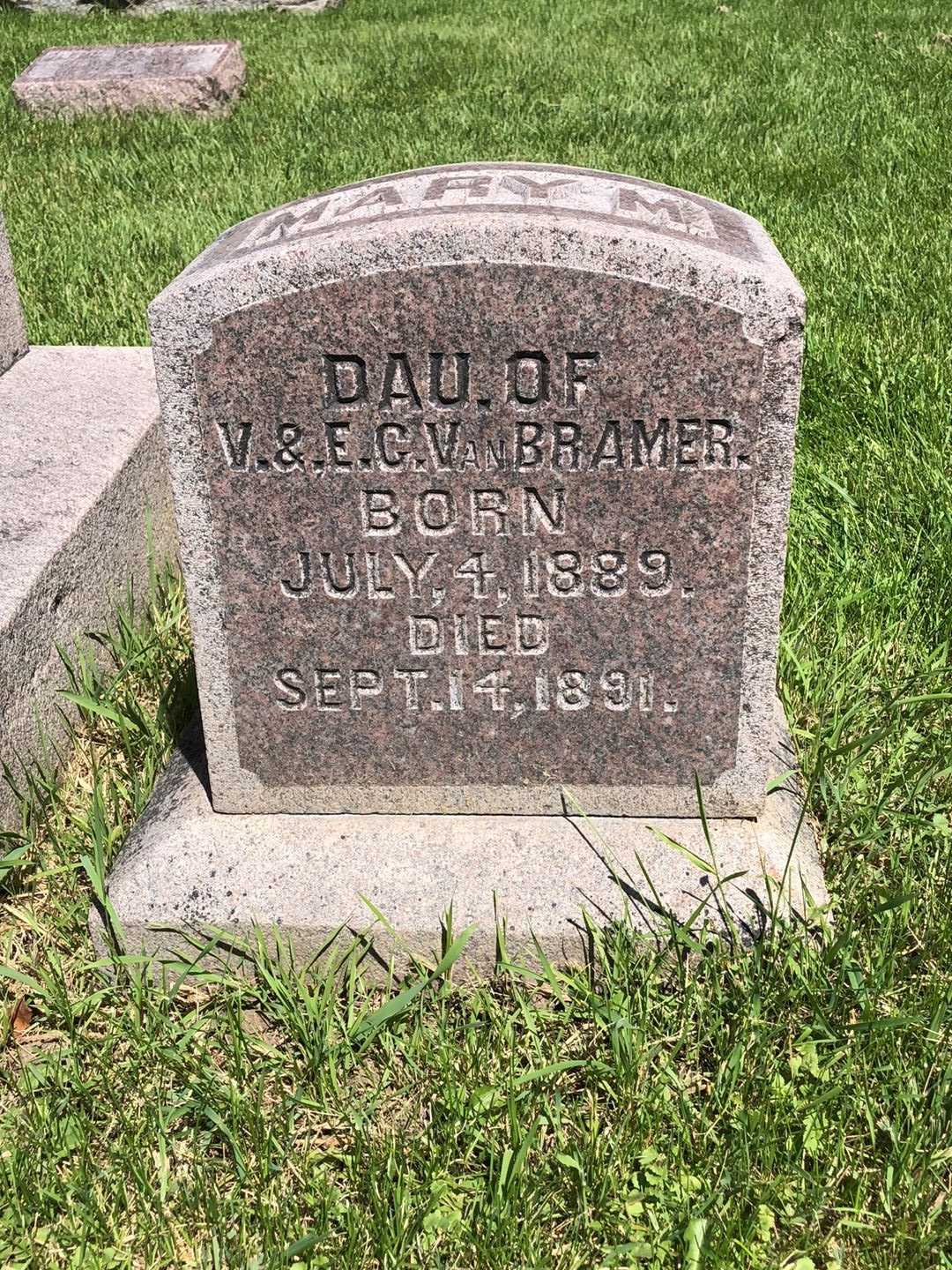 Mary M. Van Bramer's grave. Photo 3