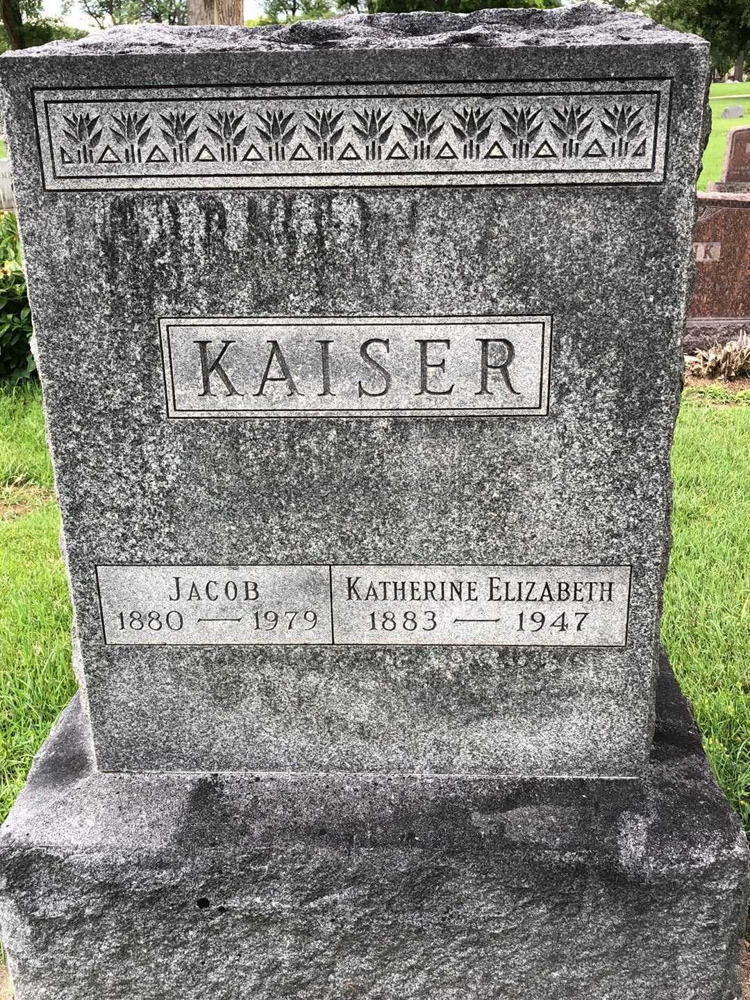 Katherine Elizabeth Kaiser's grave. Photo 1