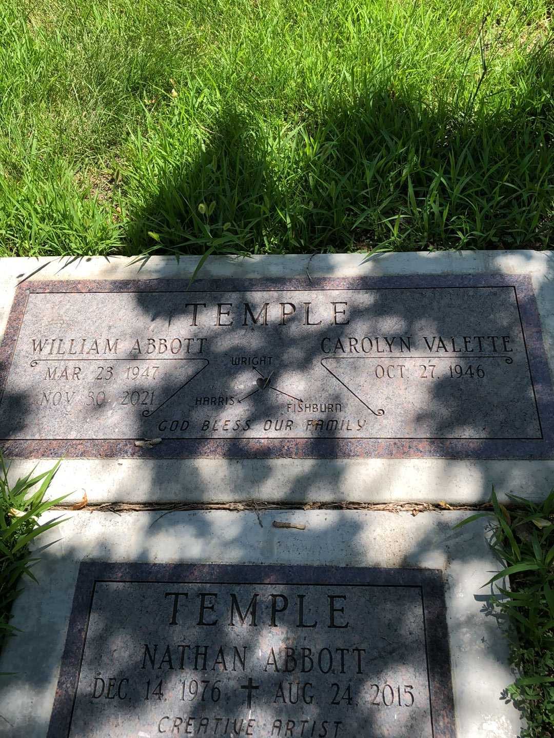 William Abbott Temple's grave. Photo 1