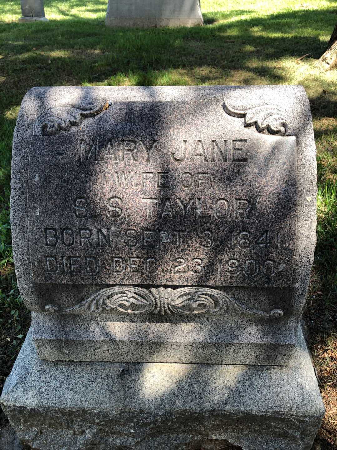 Mary Jane Taylor's grave. Photo 1