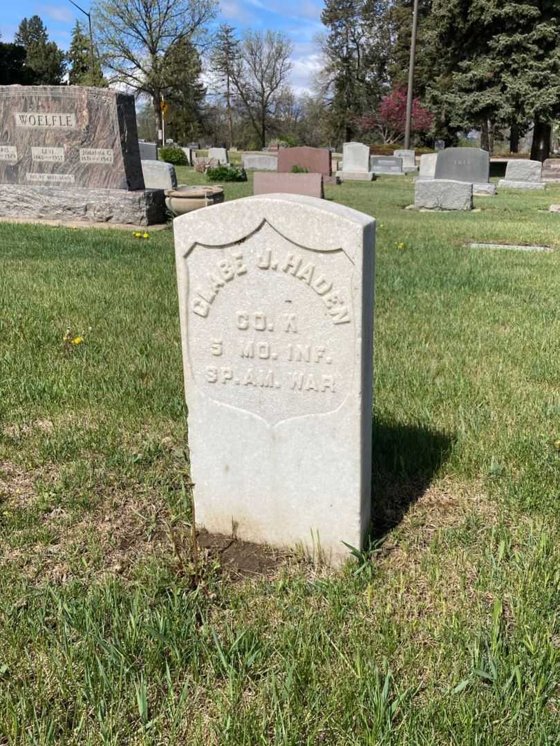 Clairborn Jackson "Clabe" Haden's grave. Photo 2