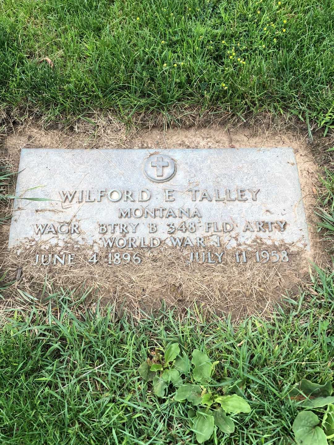 Wilford J. Talley's grave. Photo 1