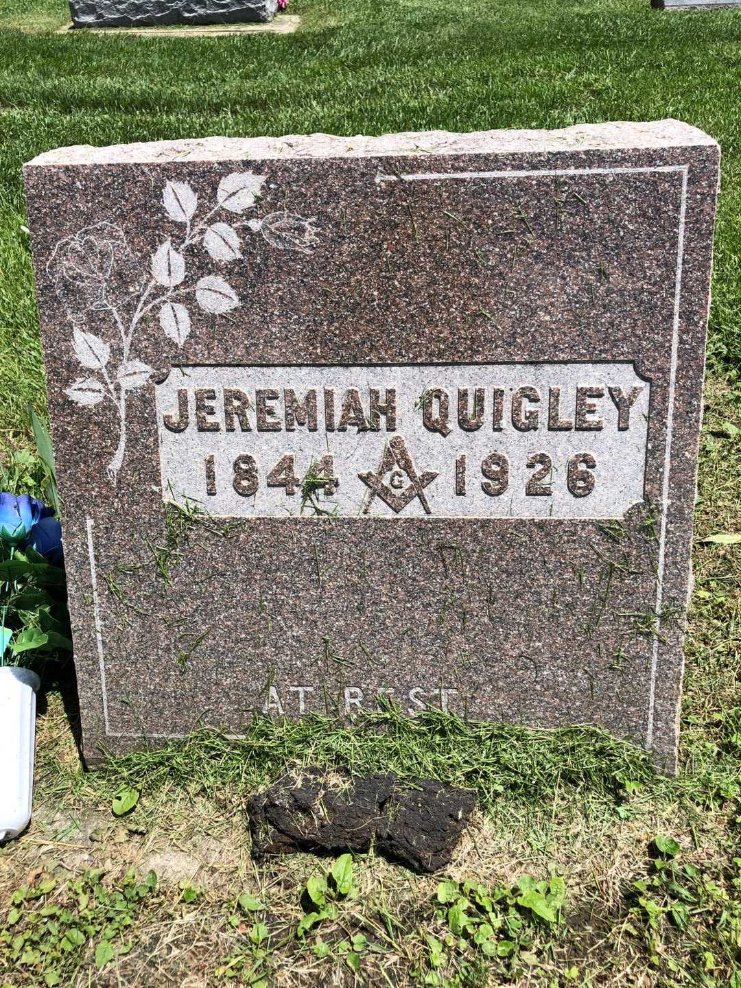 Jeremiah Quigley's grave. Photo 1