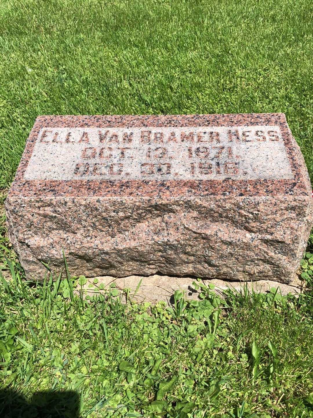 Ella G. Van Bramer Hess's grave. Photo 3