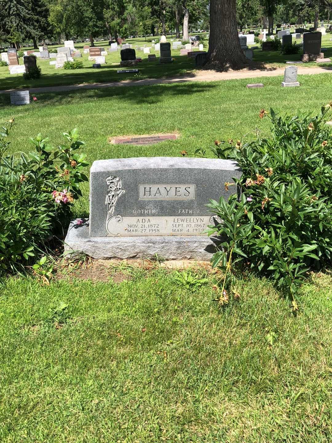 Ada C. Hackworth Hayes's grave. Photo 2