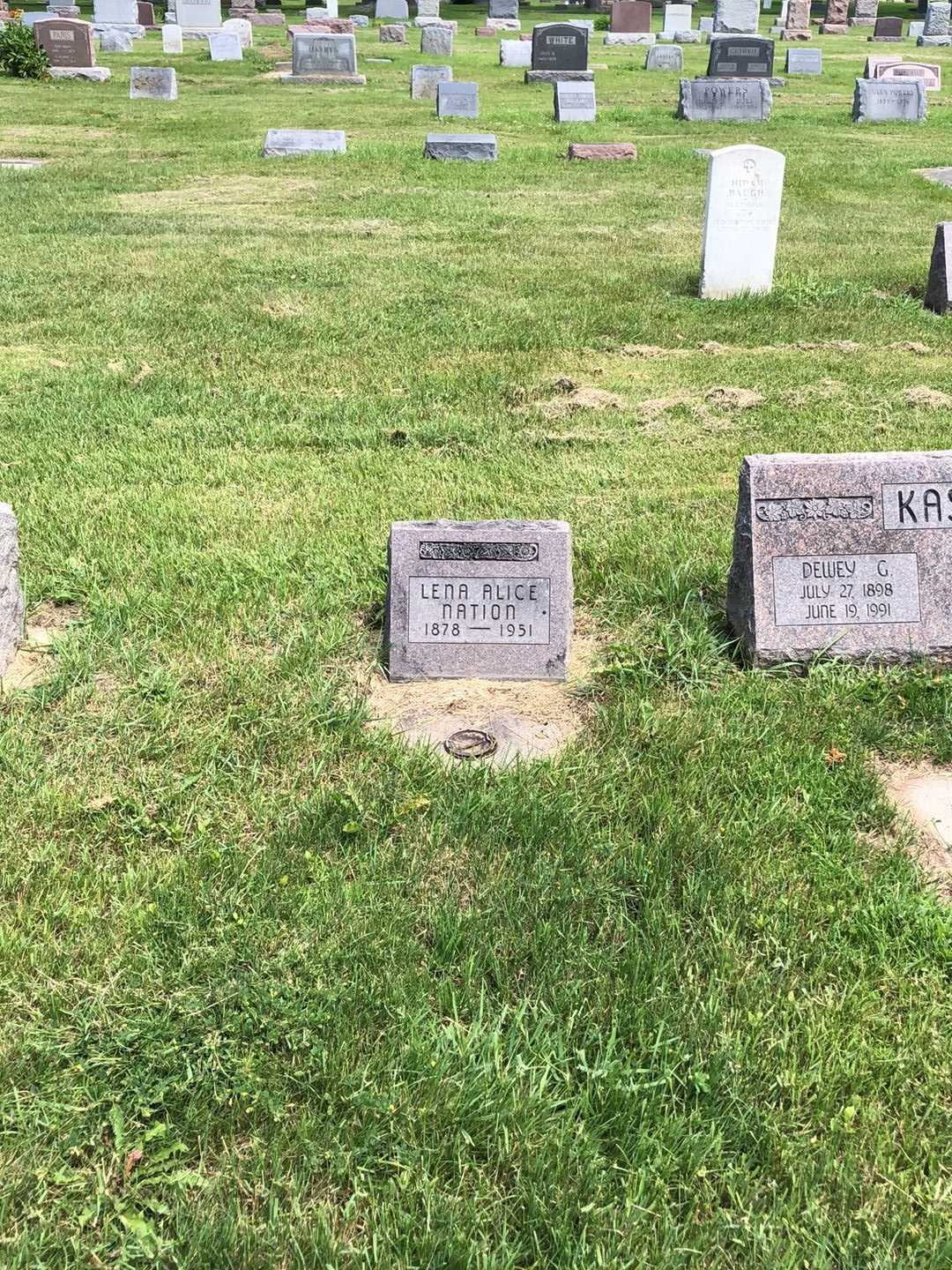 Lena Alice Nation's grave. Photo 2