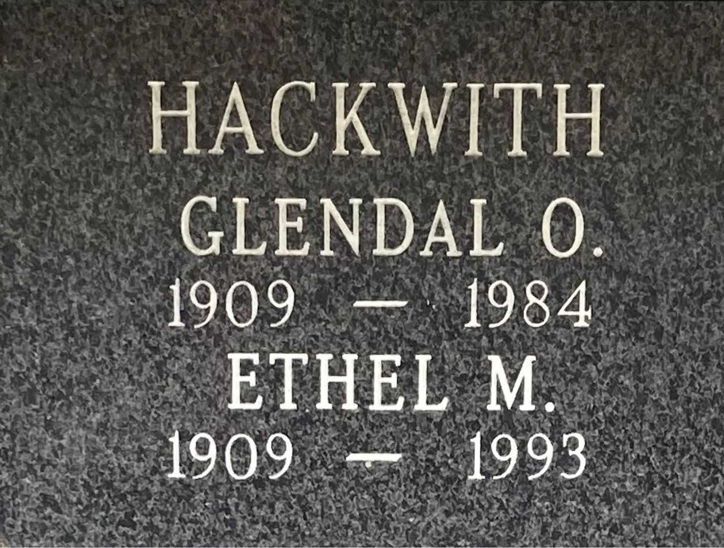 Glendal O. Hackwith's grave