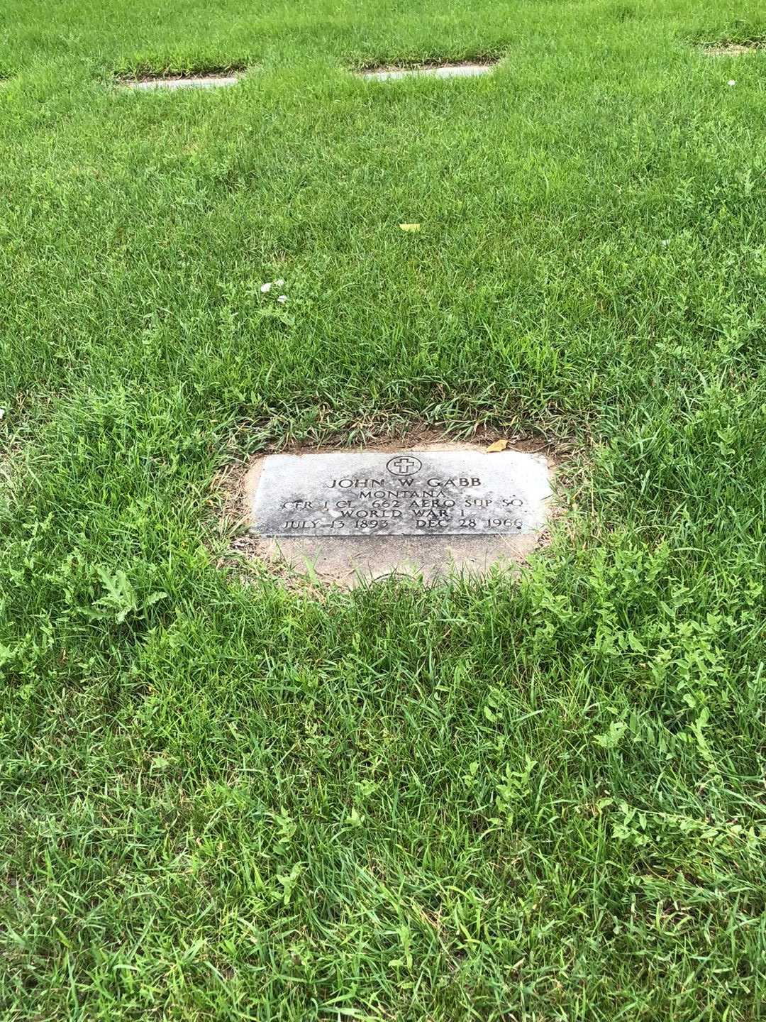 John W. Gabb's grave. Photo 2