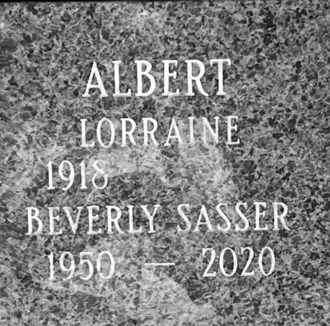 Beverly Sasser Albert's grave