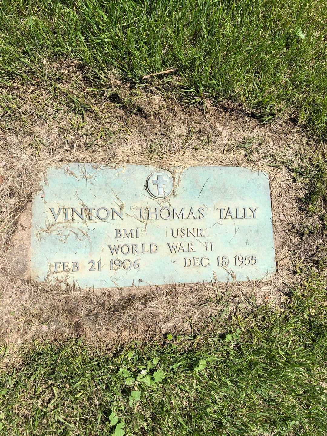 Vinton Thomas Tally's grave. Photo 1