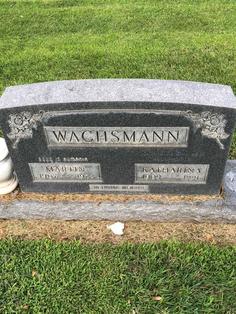 Katharina Wachsmann's grave. Photo 1