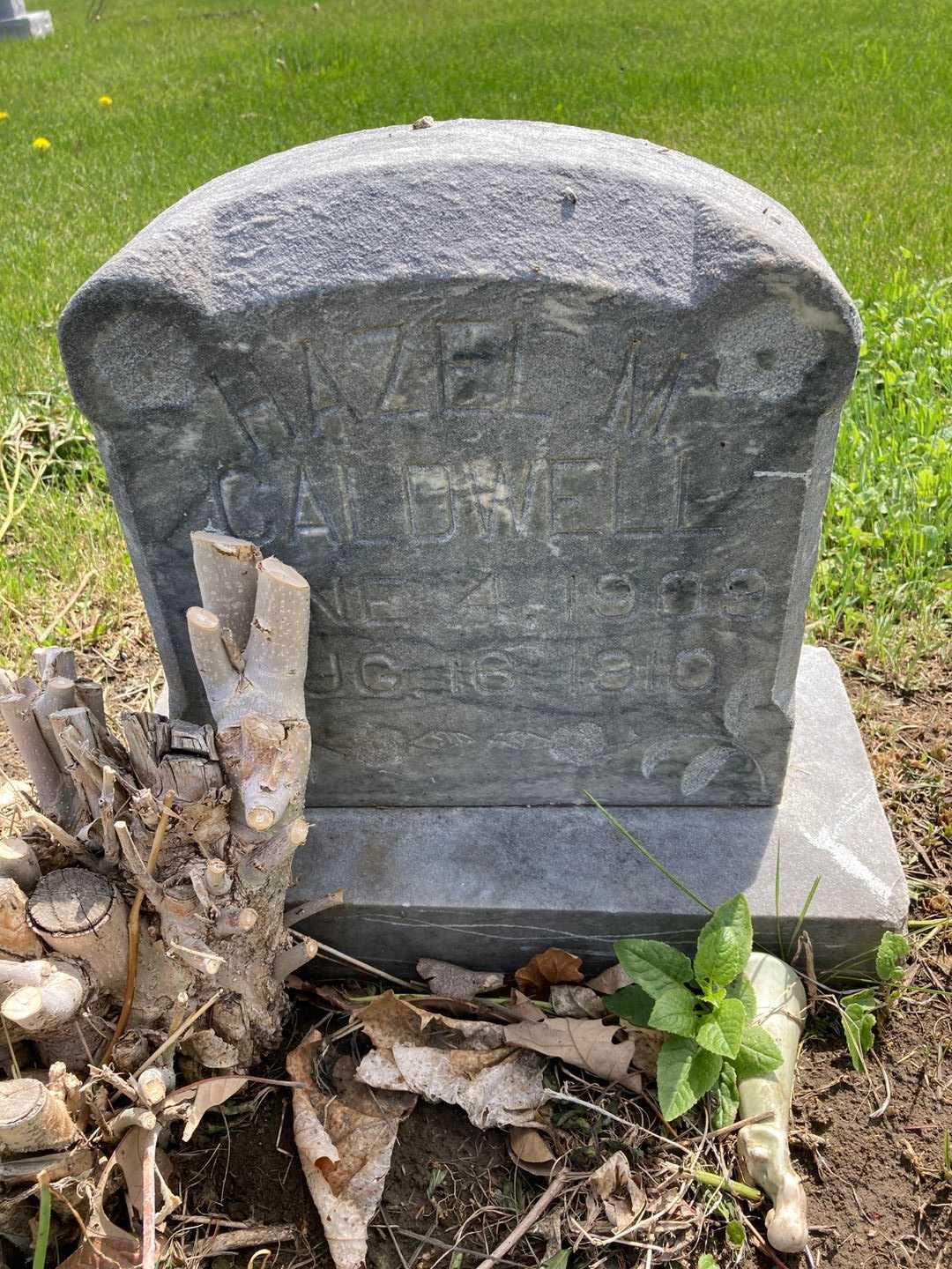 Hazel M. Caldwell's grave. Photo 1