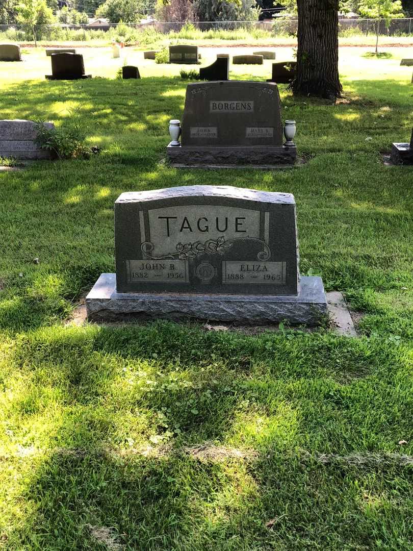 John B. Tague's grave. Photo 2