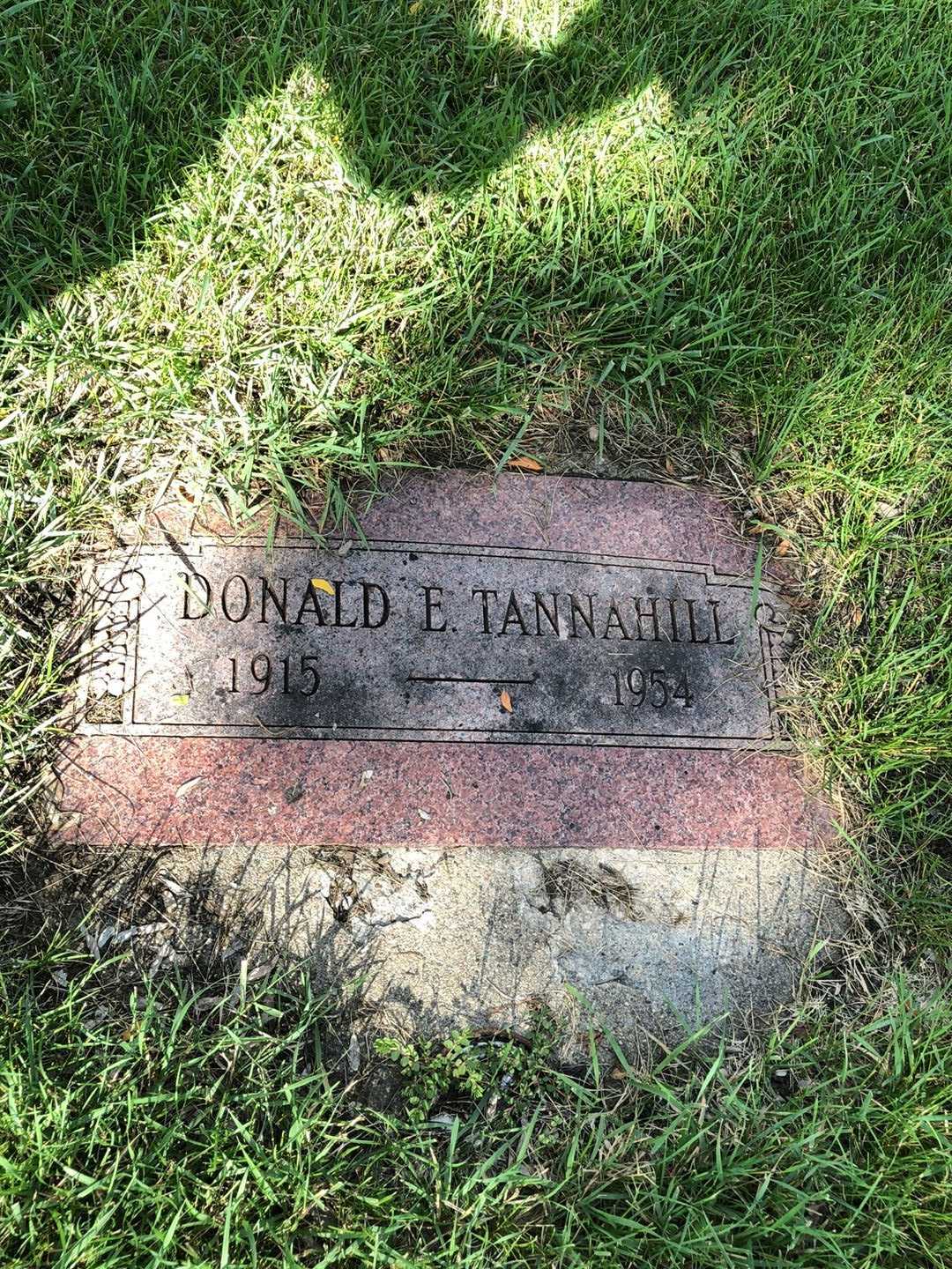 Donald E. Tannahill's grave. Photo 1