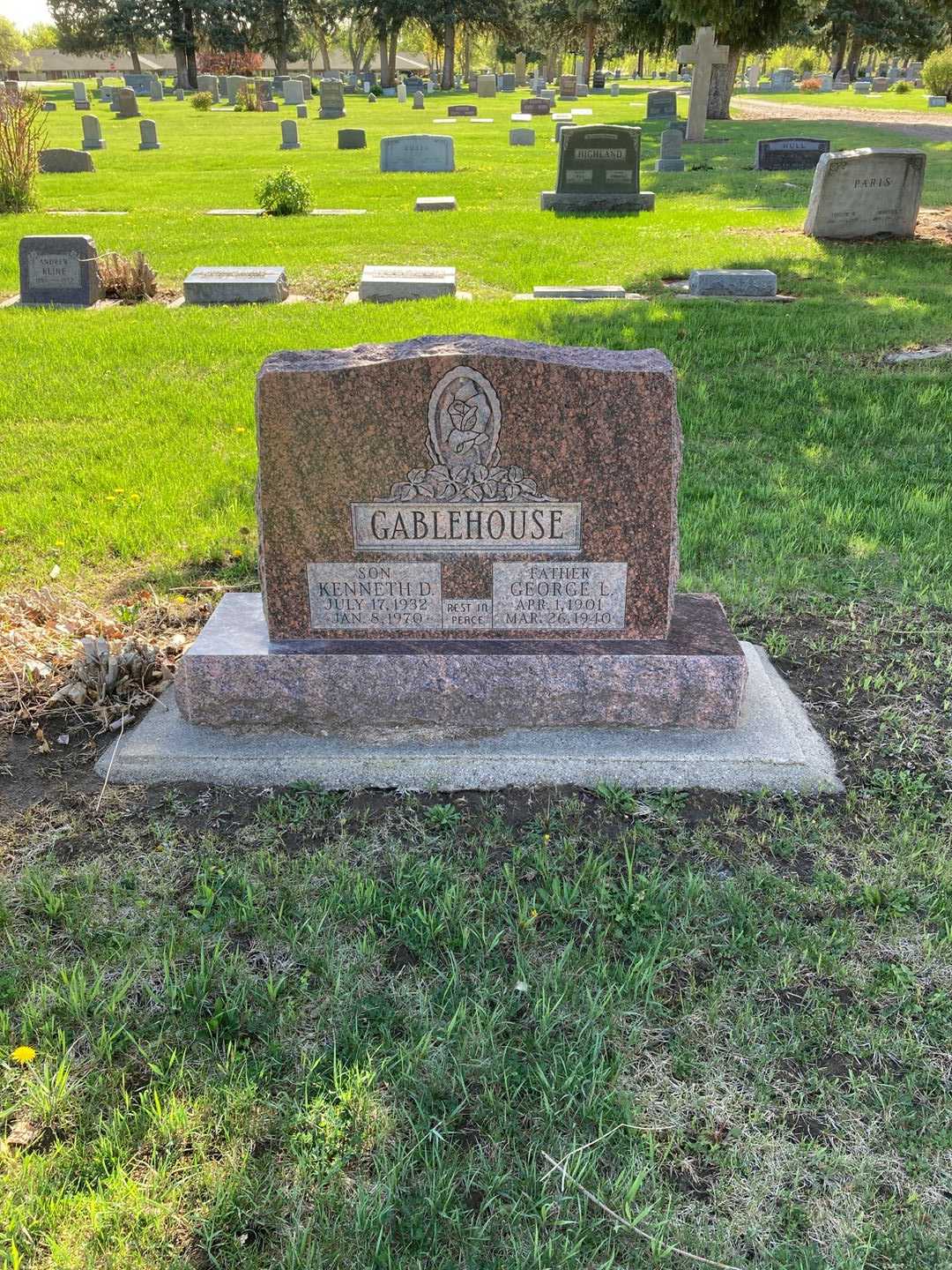 George L. Gablehouse's grave. Photo 2