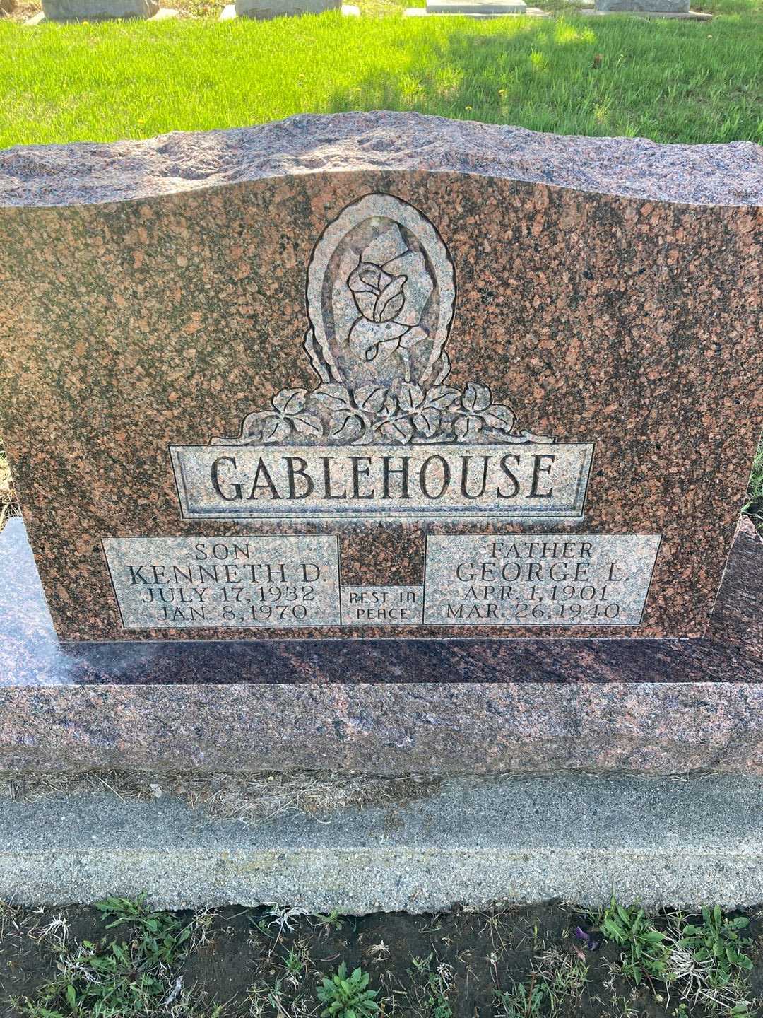 Kenneth Donald Gablehouse's grave. Photo 1