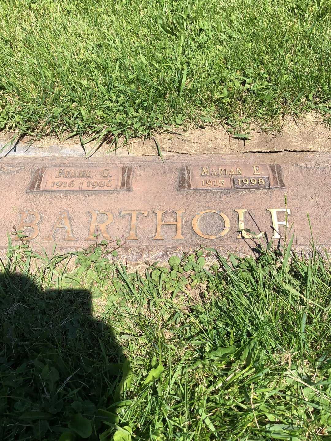 Marian E. Bartholf's grave. Photo 5