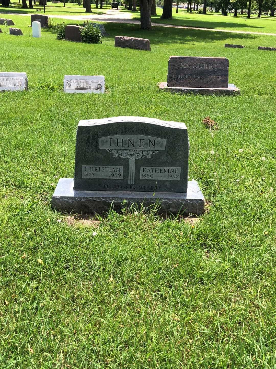 Christian T. Ihnen's grave. Photo 2