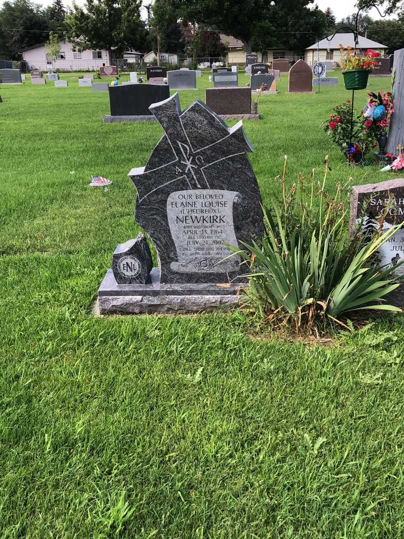 Elaine Louise L'Heureux Newkirk's grave. Photo 2