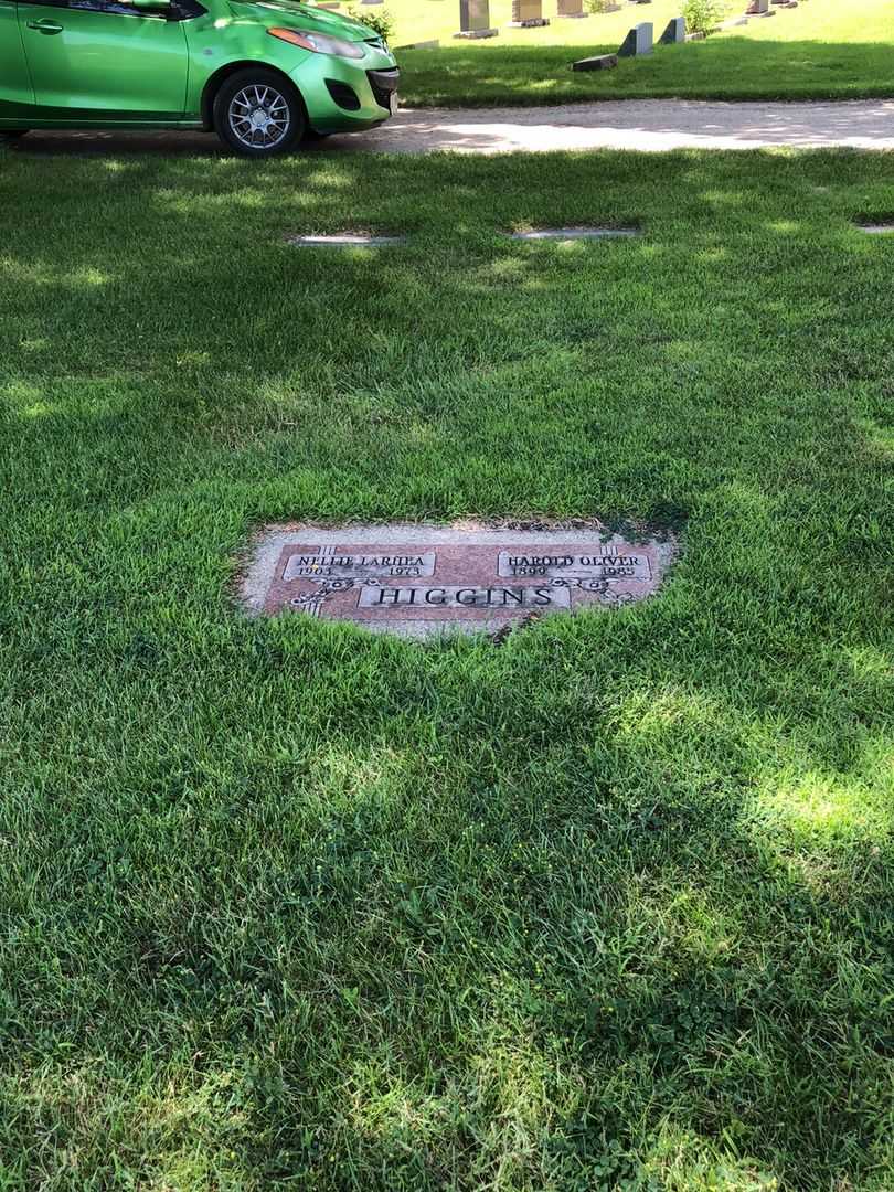 Nellie LaRhea Higgins's grave. Photo 2