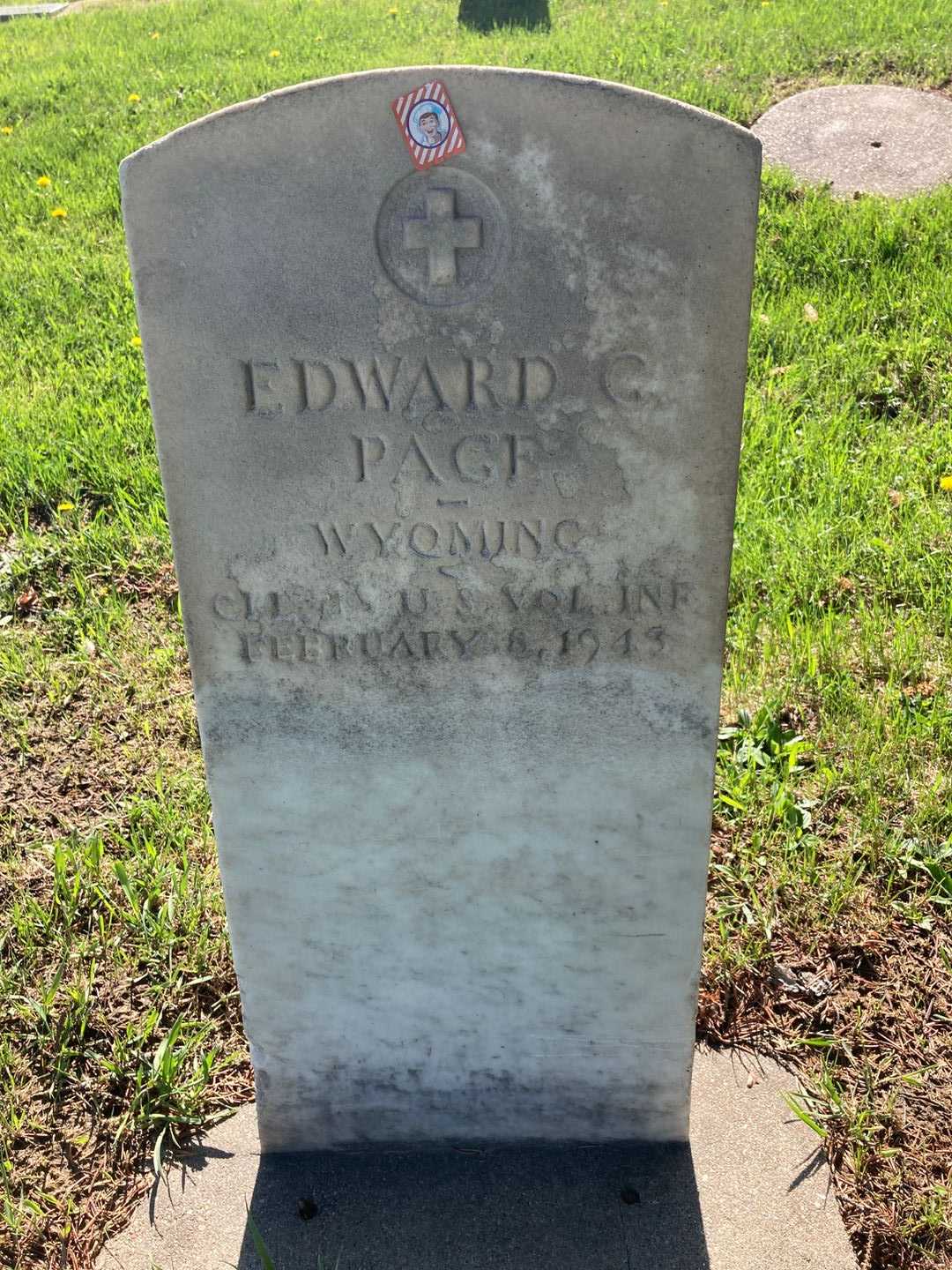 Edward G. Page's grave. Photo 1