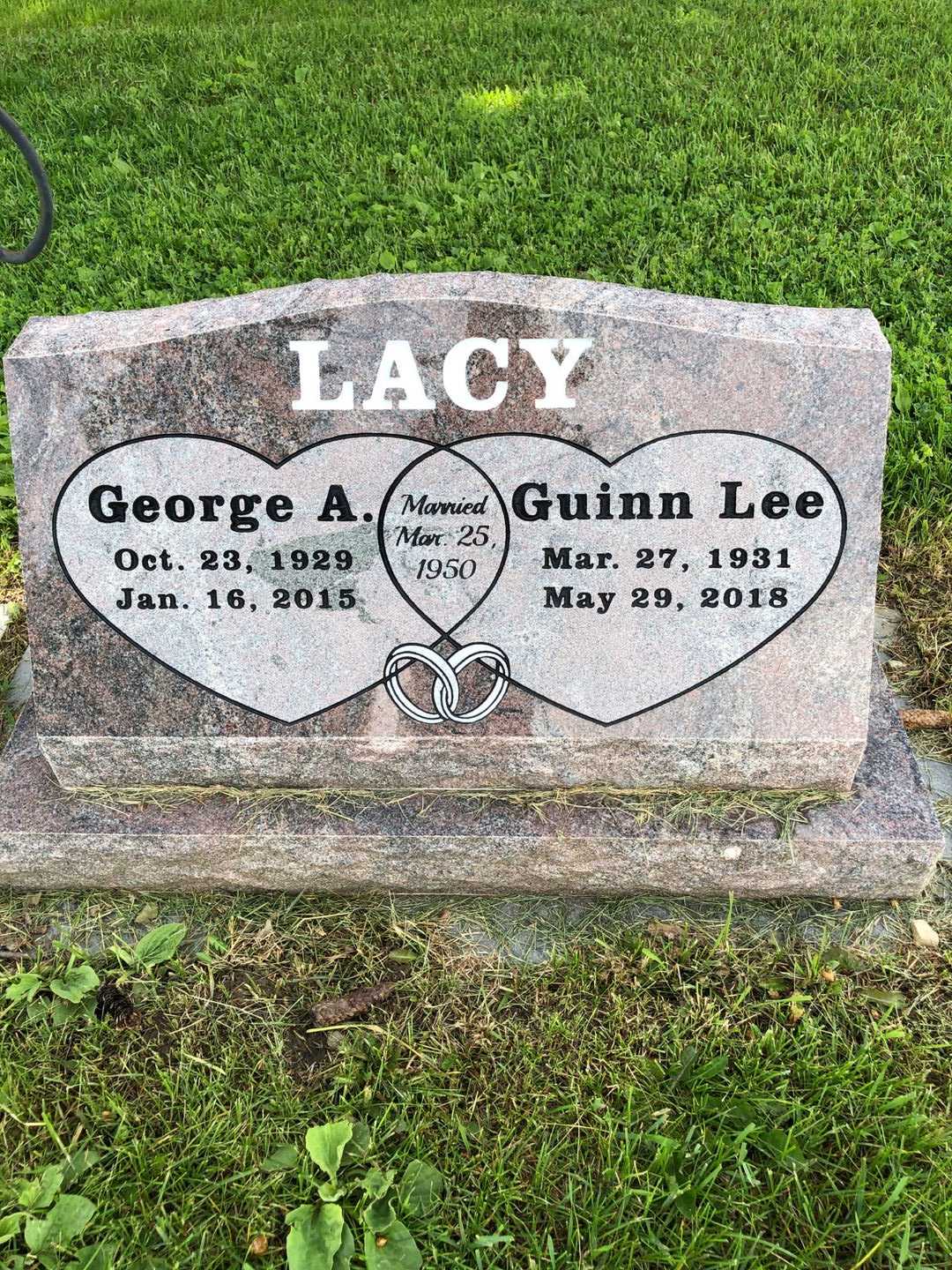 George A. Lacy's grave. Photo 1