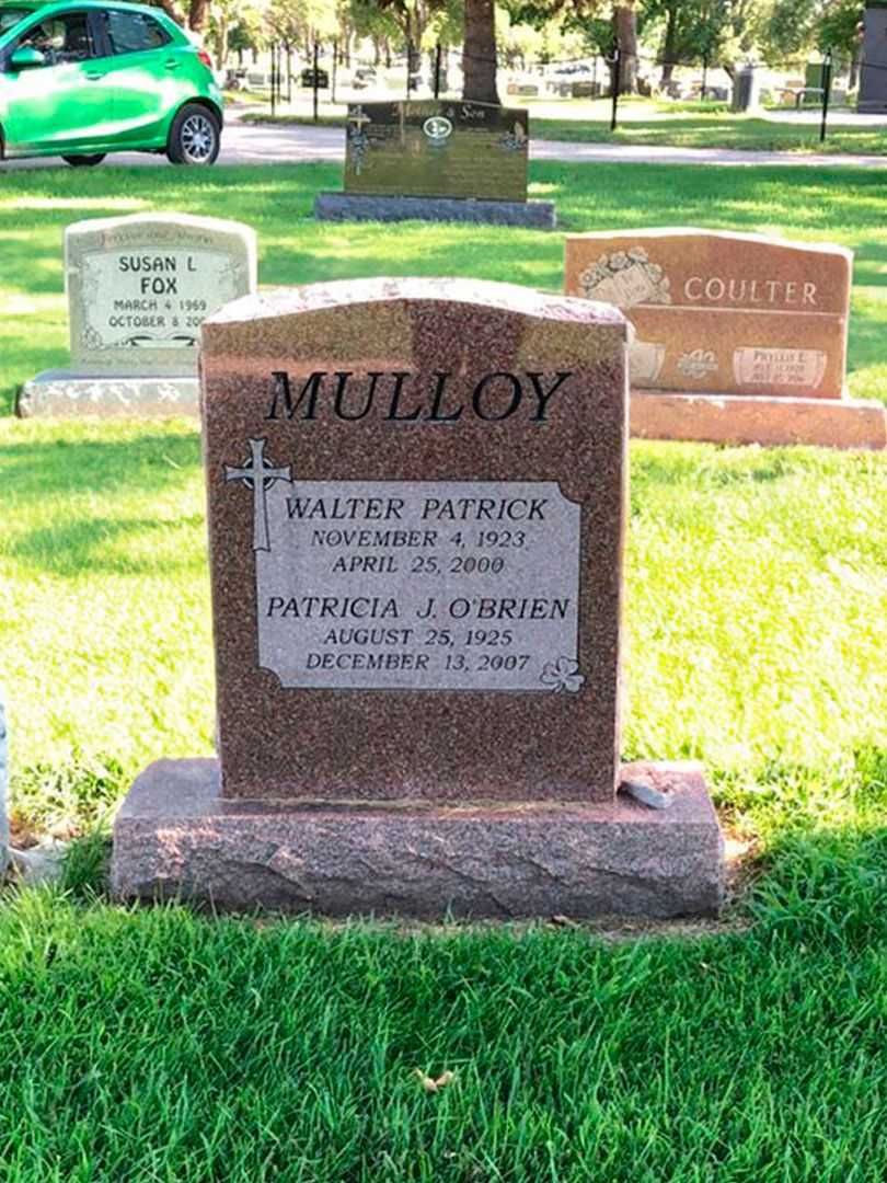 Walter Patrick Mulloy's grave. Photo 1