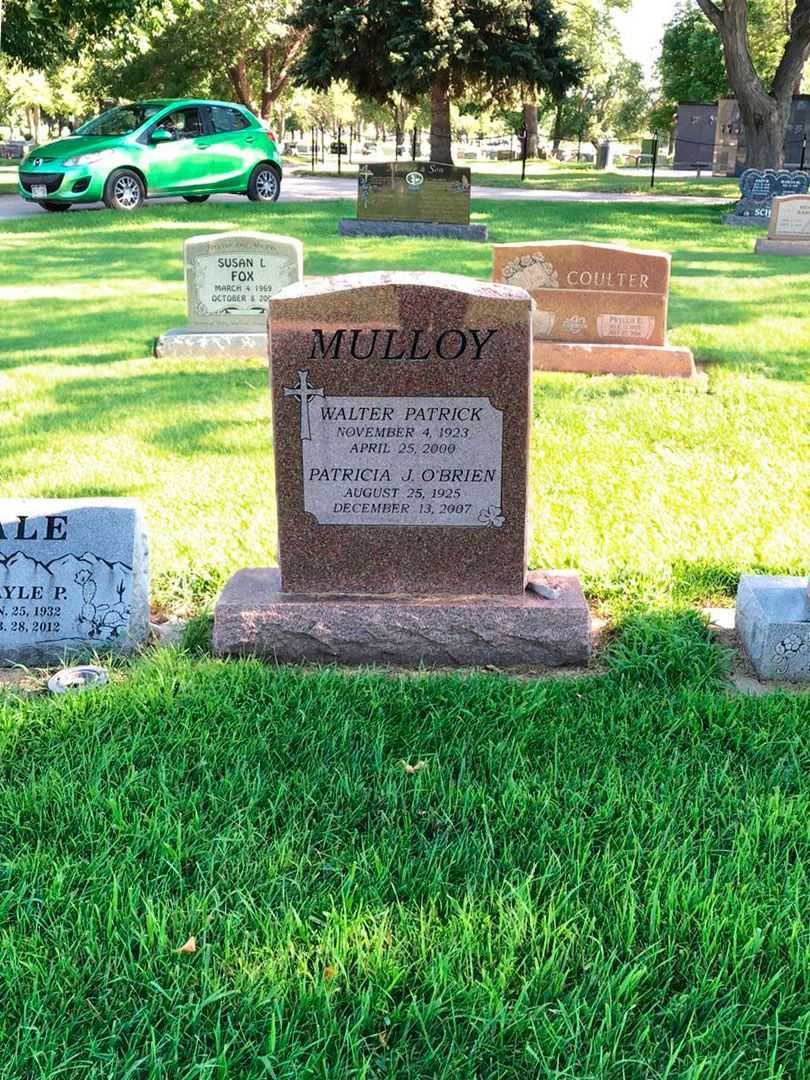 Patricia J. O'Brien Mulloy's grave. Photo 2