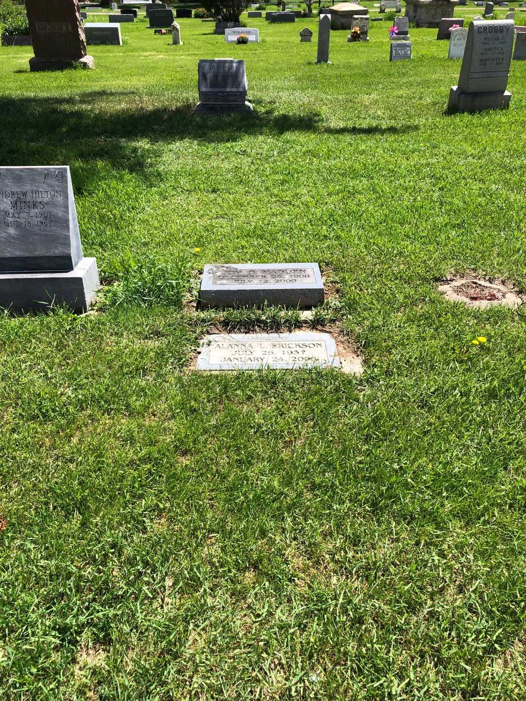 Alanna L. Erickson's grave. Photo 4