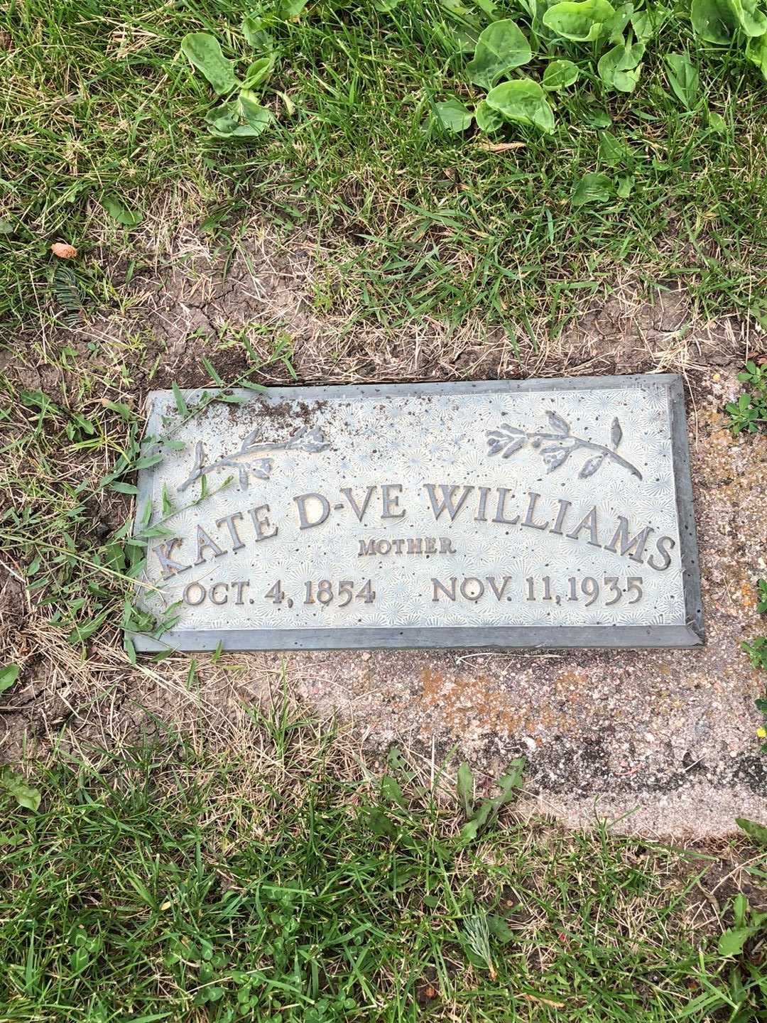 Kate D-ve Williams's grave. Photo 1