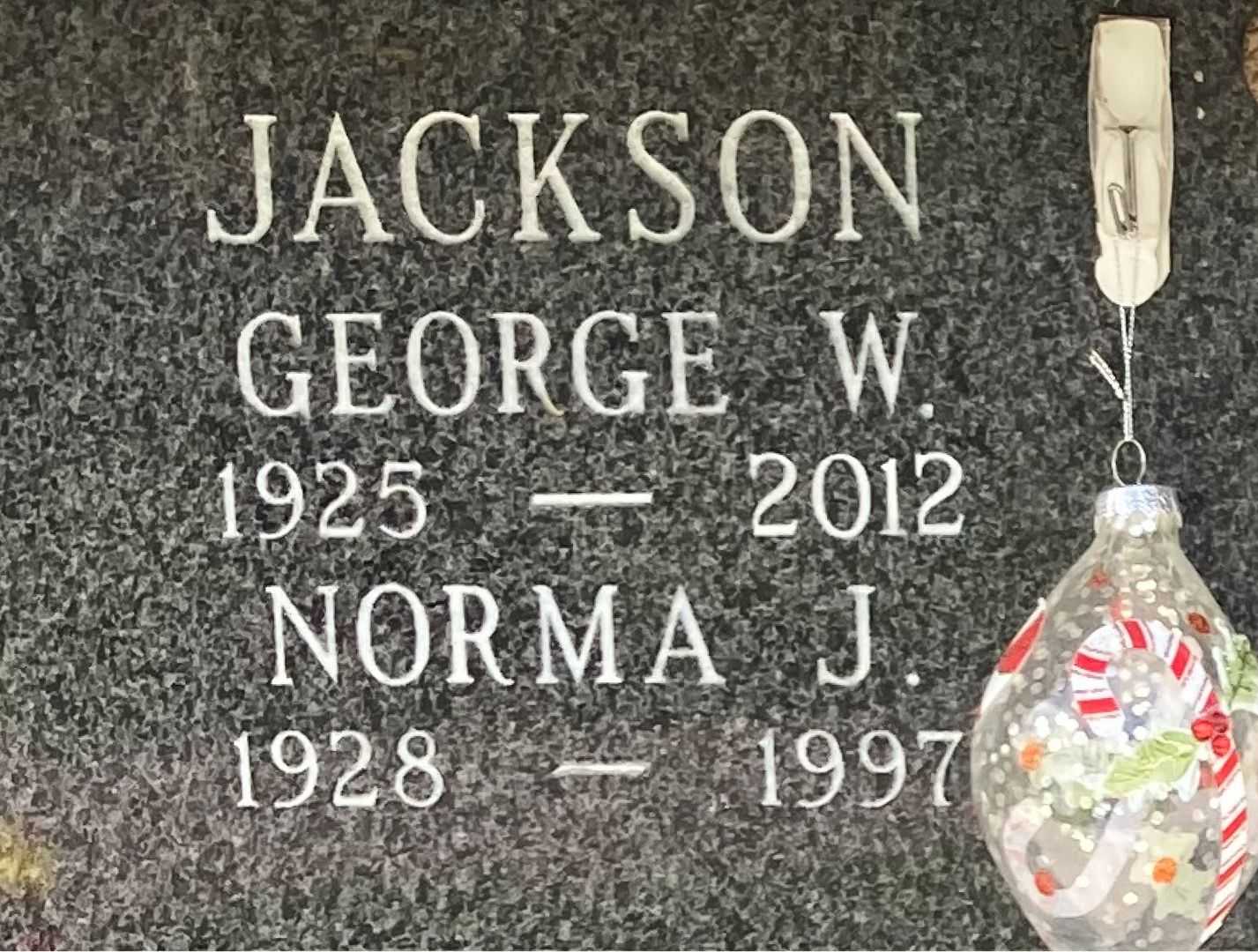 Norma J. Jackson's grave