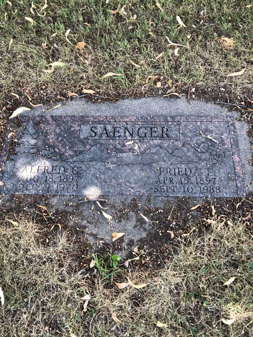 Frieda E. Saenger's grave. Photo 1