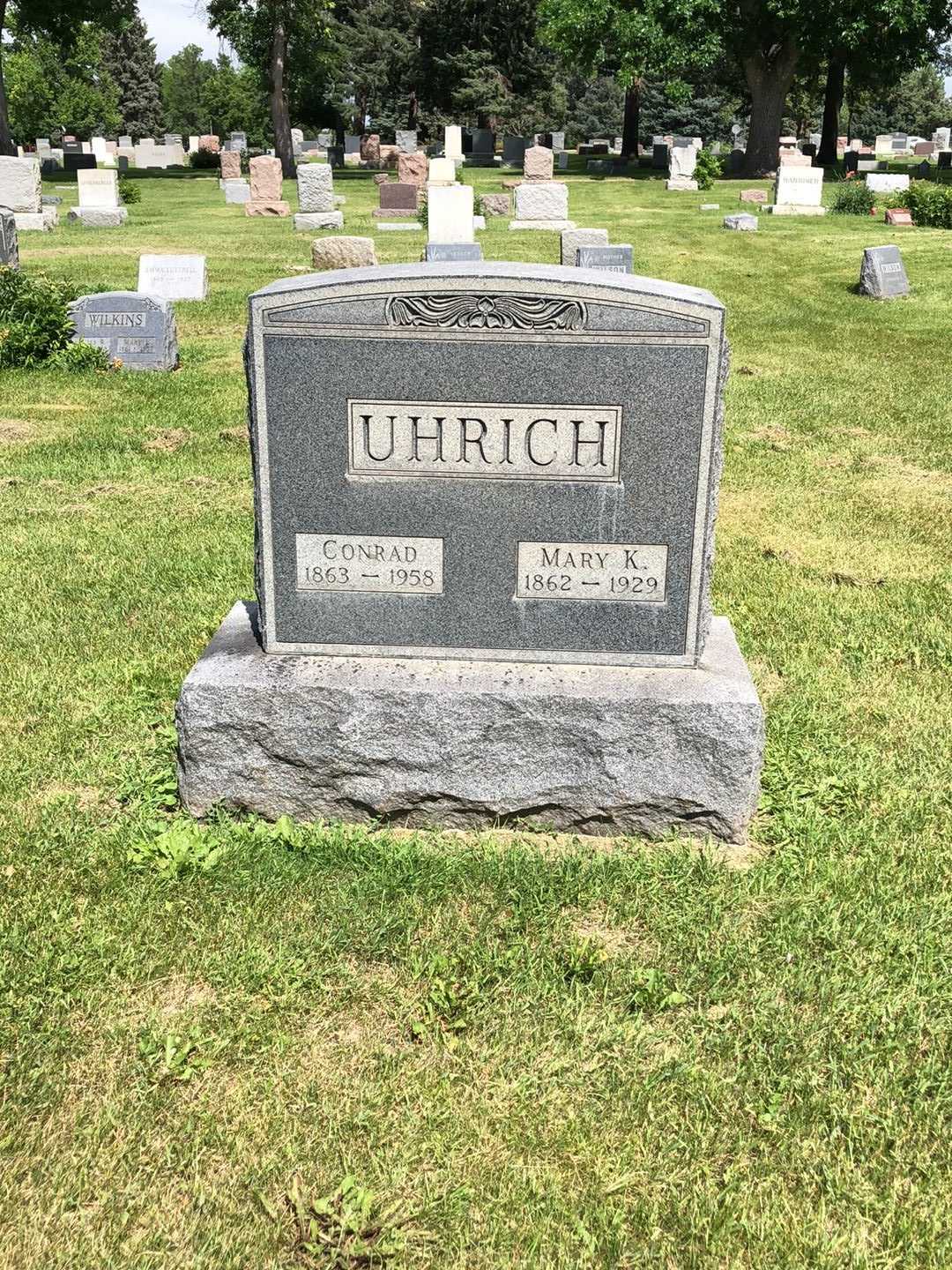 Conrad Uhrich's grave. Photo 2