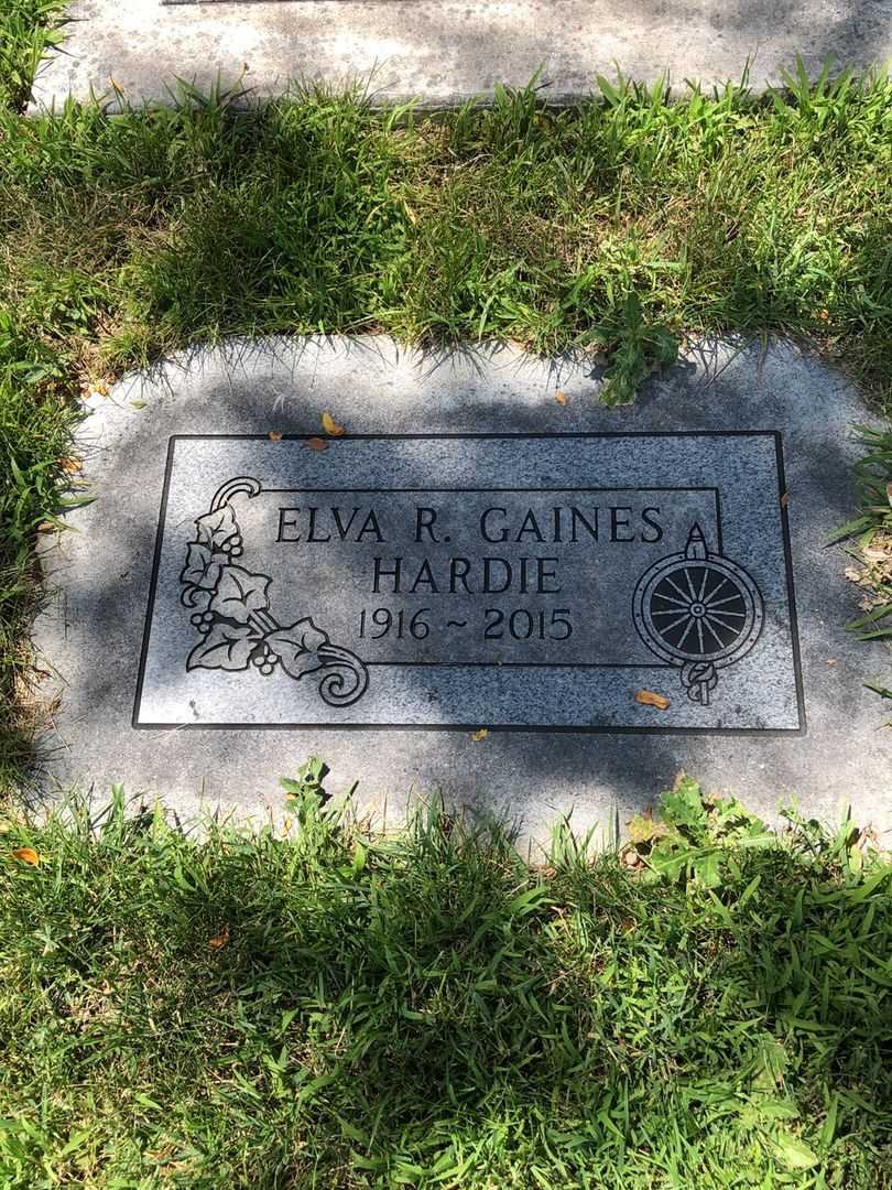 Elva R. Gaines Hardie's grave. Photo 5