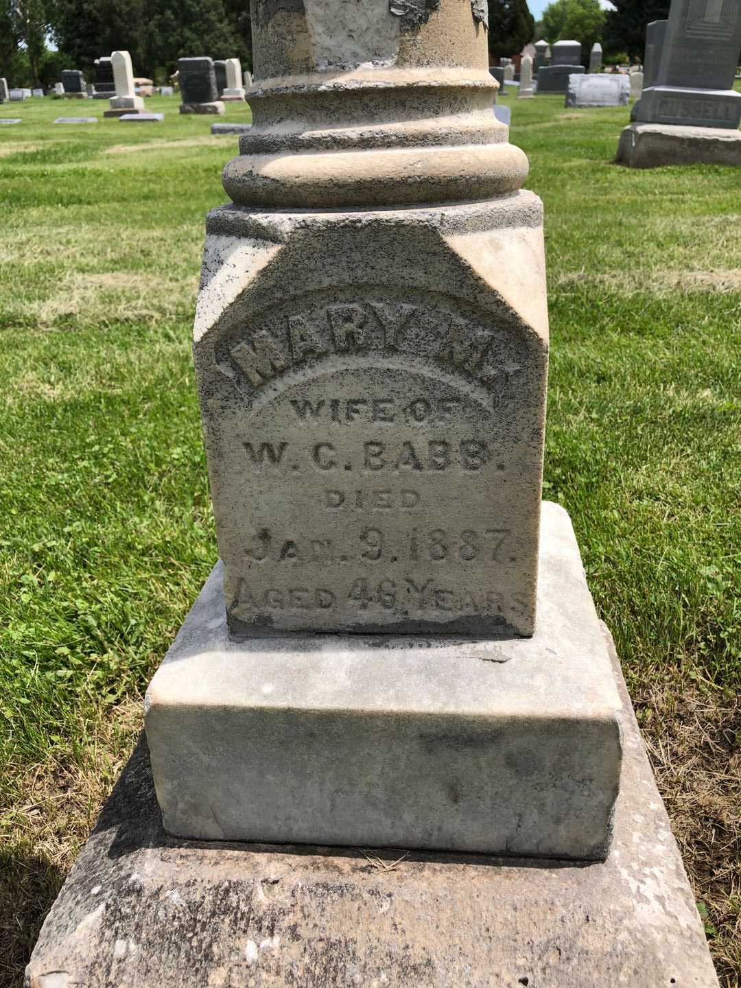 Mary M. Babb's grave. Photo 1