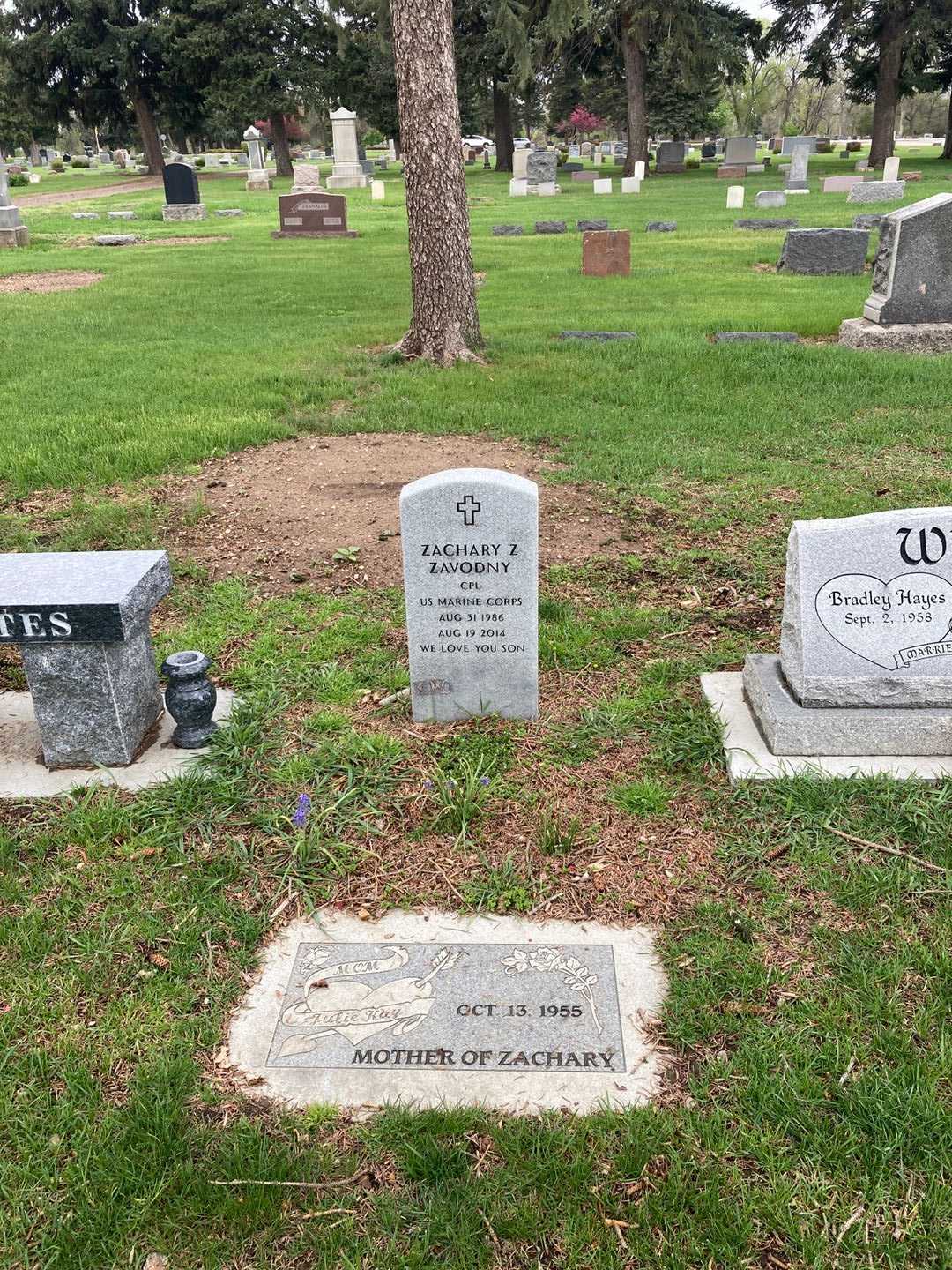 Zachary Zebadiah Zavodny's grave. Photo 2