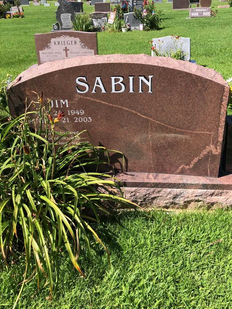 James Neil "Jim" Sabin's grave. Photo 1