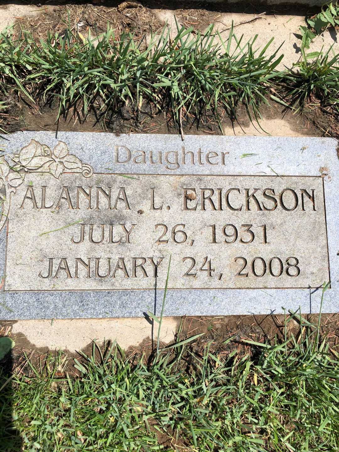 Alanna L. Erickson's grave. Photo 5