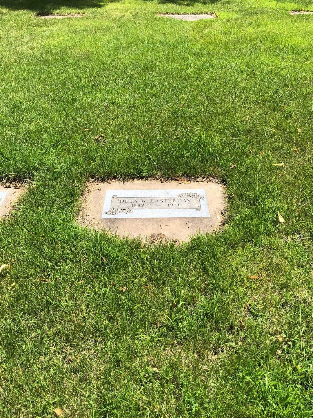 Deta W. Easterday's grave. Photo 2