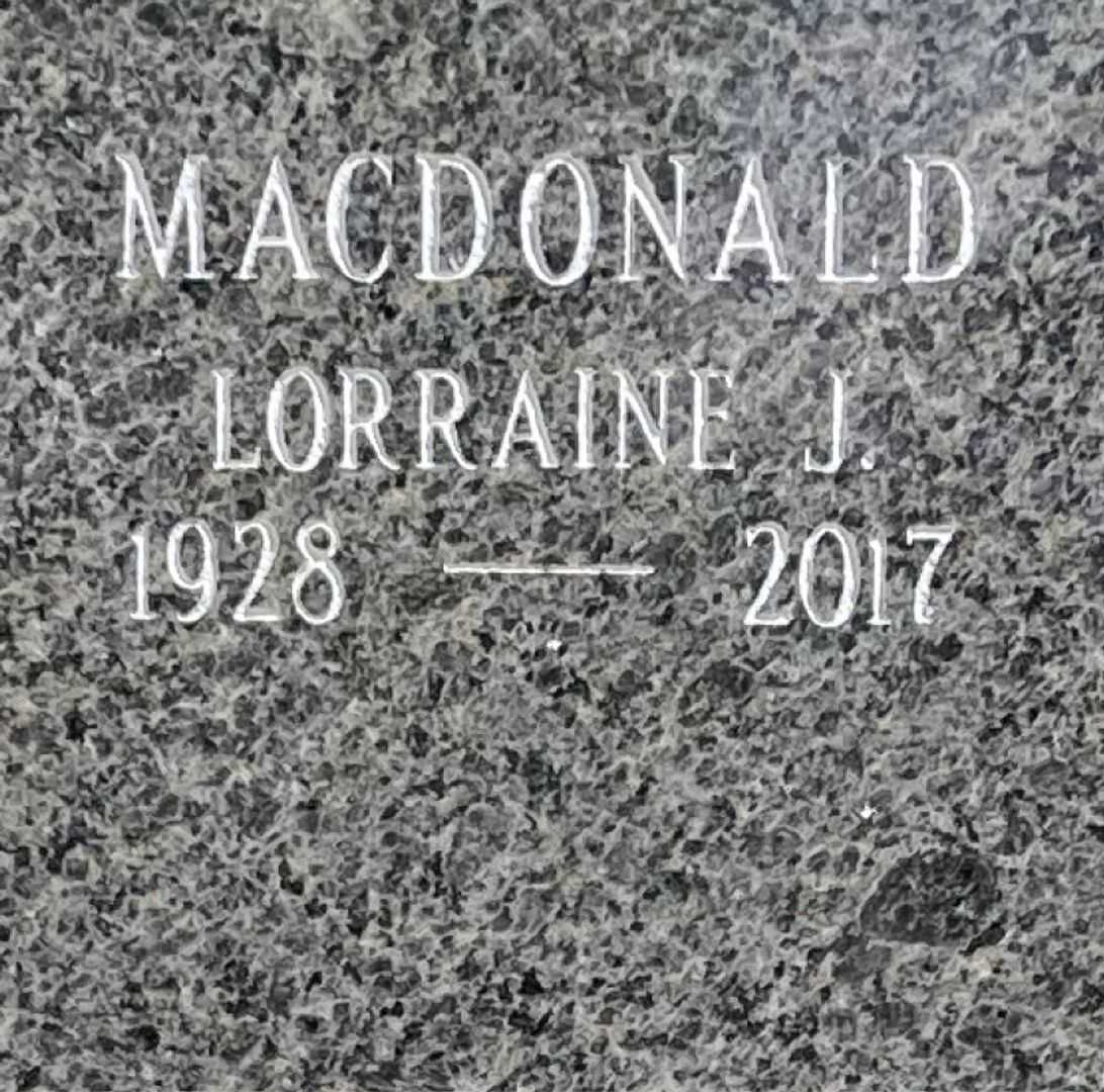 Lorraine J. MacDonald's grave