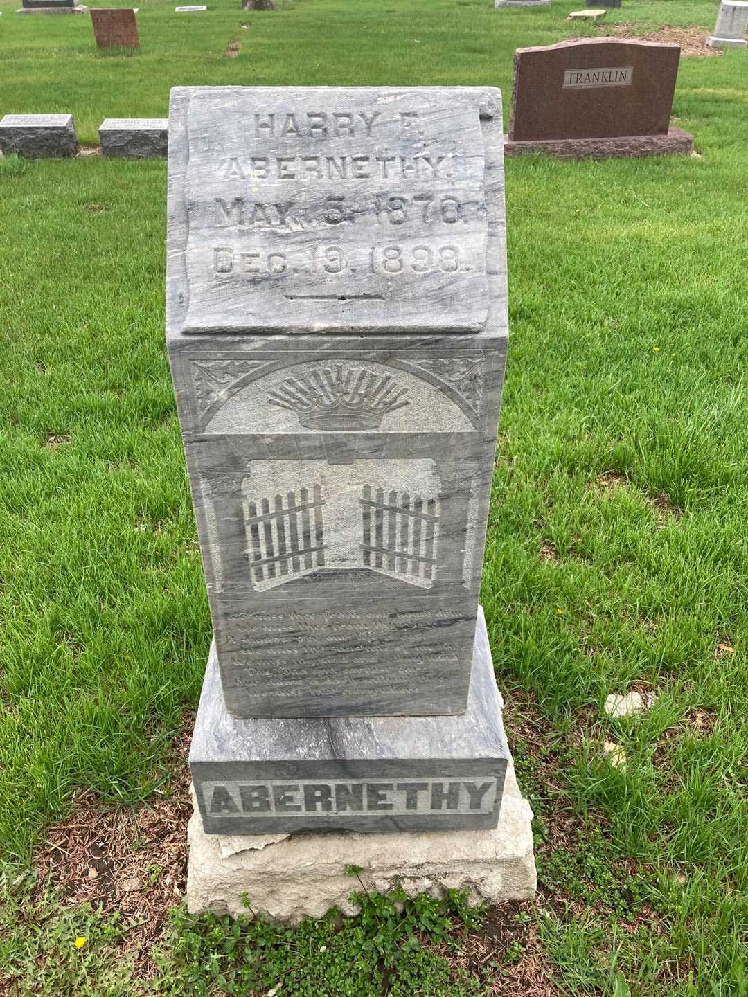 Harry F. Abernethy's grave. Photo 1