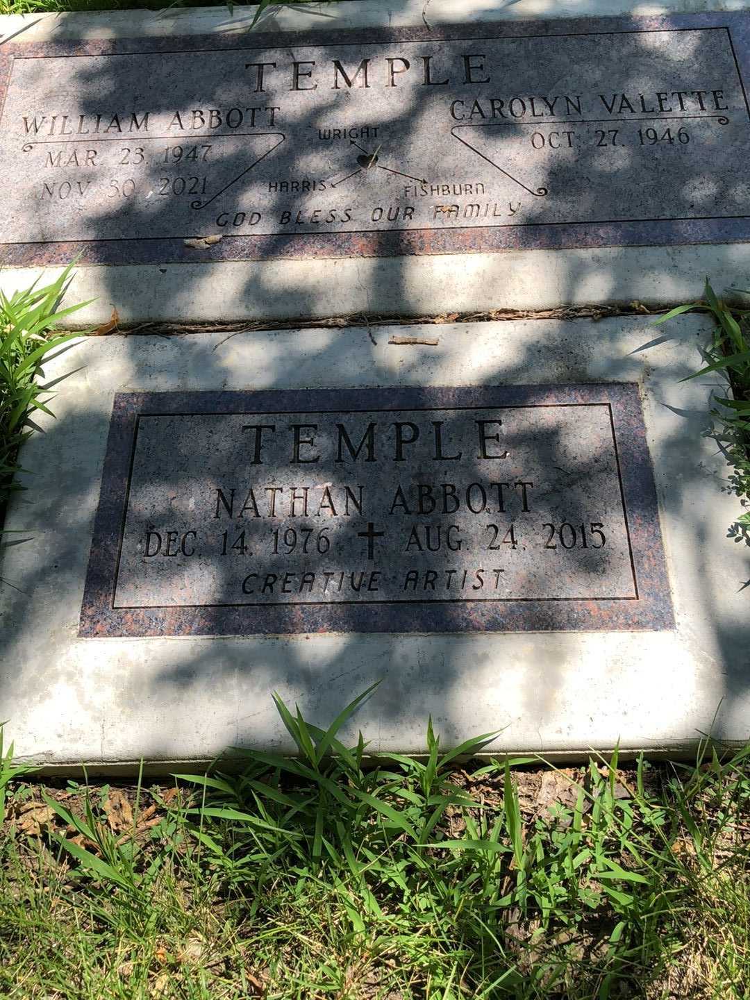 Nathan Abbott Temple's grave. Photo 5