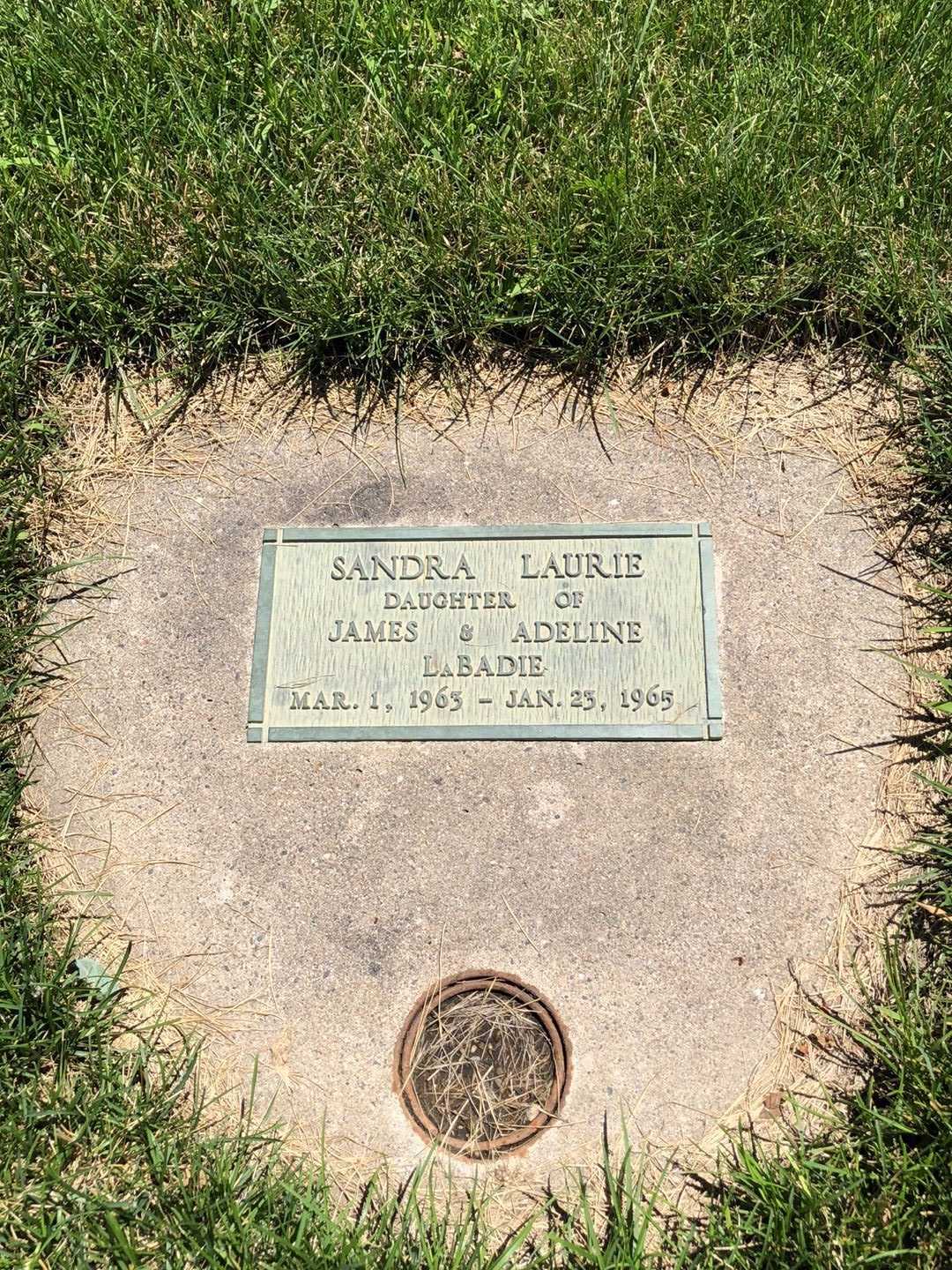 Sandra Laurie LaBadie's grave. Photo 1