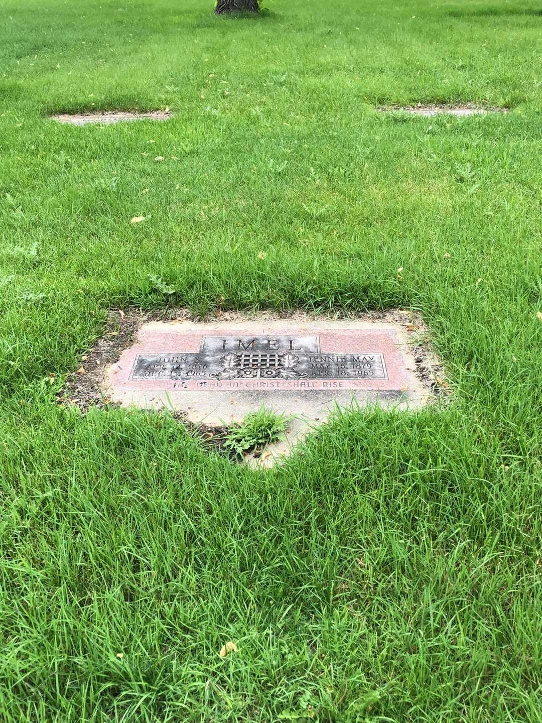 Jennie May Imel's grave. Photo 2