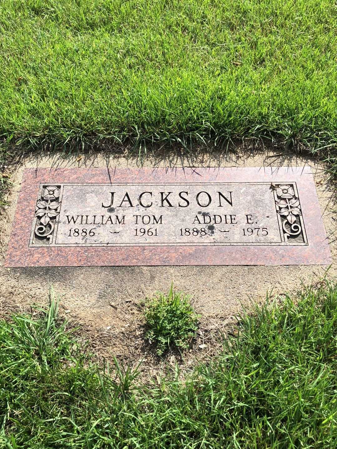 Addie E. Jackson's grave. Photo 1